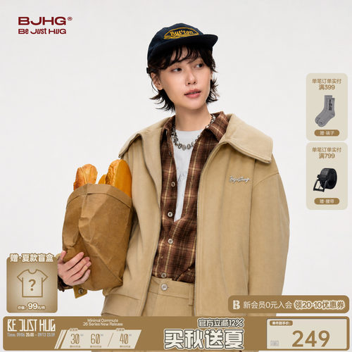 BJHG美式复古休闲风夹克外套
