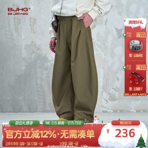 BJHG不计后果美式复古弯刀裤子男款秋季潮牌山系户外运动工装裤子