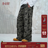 子男款 裤 春季 BJHG不计后果灯芯绒迷彩裤 美式 潮牌工装 宽松直筒长裤