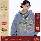 BJHG不计后果连帽卫衣男春季 猫和老鼠联名 潮牌情侣卫衣外套女