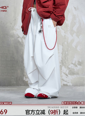 BJHG不计后果白色工装裤子男款夏季户外登山冲锋裤运动伞兵裤子女