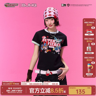【飞天小女警联名】 BJHG不计后果可爱卡通短袖t恤女装夏修身上衣