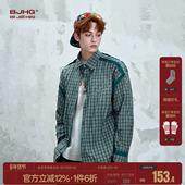 BJHG不计后果复古格子衬衫 宽松舒适衬衣外套 美式 男款 春秋2025新款