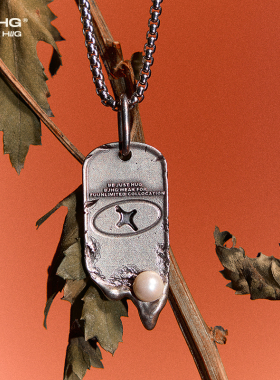 BJHG不计后果珍珠军牌情侣项链