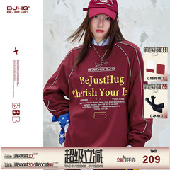 BJHG不计后果复古运动卫衣男款秋季长袖T恤暖皮恒温功能性卫衣女