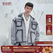 加厚复古美式 春季 高级感外套女 夹克外套男装 BJHG不计后果做旧工装