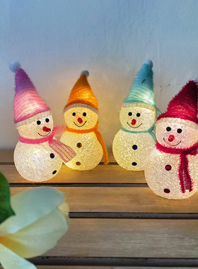 纳米雪人摆件小夜灯草坪灯