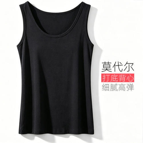 莫代尔胖瘦可穿背心经典百搭