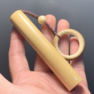向暖老料玉竹实心竹手把件正圆纯手工高抛定制刻字竹条棍文玩配饰