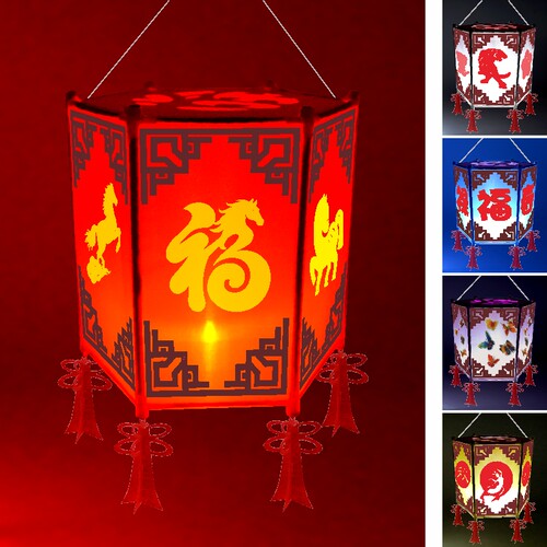 六角宫灯儿童手提灯笼
