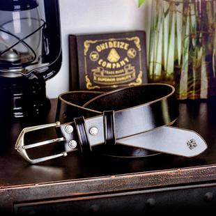 925纯银克L心款英国JE马缰革35mm宽头层牛皮男女通用手工皮带腰带