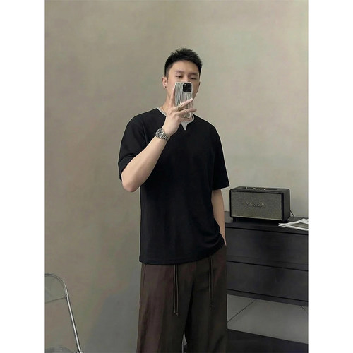 男士日系cityboy宽松半袖打底T恤