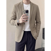 亚麻透气便西商务通勤百搭单西外套 夏季 里奈男装 轻熟风士休闲西装