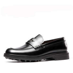 头层牛皮高档商务休闲皮鞋英伦风乐福鞋懒人一脚蹬真皮男鞋正品潮