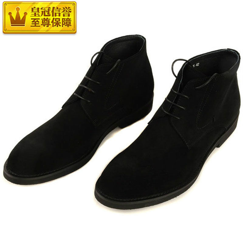 秋冬靴子英伦翻毛皮高帮男鞋厚底磨砂圆头皮靴男短靴马丁靴真皮潮