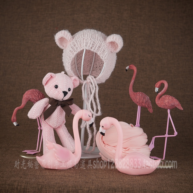 满月INS风粉红耳朵帽子拍照道具