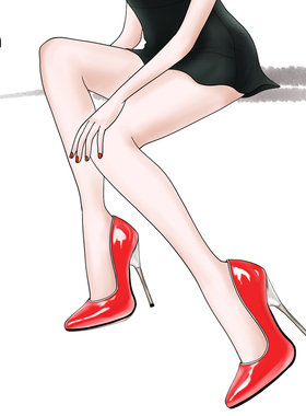 苦月亮新品性感超高跟鞋15CM细跟尖头漆皮简约单鞋大码情趣CD变装