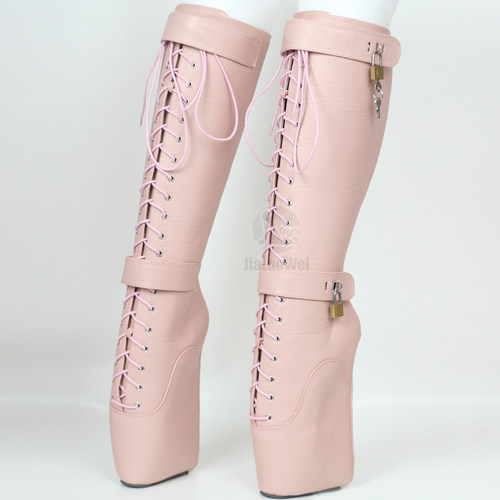 大码系带女王写真男女高筒长靴