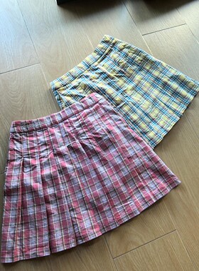 0661 130 140cm日单码夏款 Jenni纯棉 女童百褶半裙 微瑕不明显