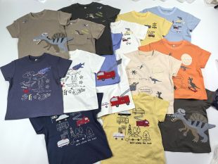 100 0633 男童刺繡短袖 T恤衫 120cm日單夏純棉透氣薄 8090 110
