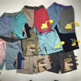 110 120 男童贴布绣短裤 速干面料 100 城夏款 0713 130cm生日