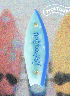 NotToday冲浪板发夹原创设计醋酸边夹刘海夹发饰头饰可爱礼物