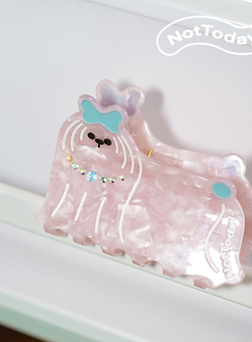 NotToday|戴项链的小狗发抓！鲨鱼夹抓夹发饰马尾夹发饰小众设计