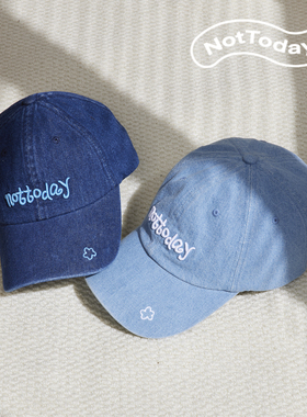 NotToday「龚俊同款」花花字母棒球帽大头围显脸小鸭舌帽男女款