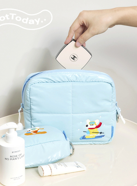 NotToday|滑雪小狗化妆包女外出便携式防撞相机包旅行洗漱收纳包