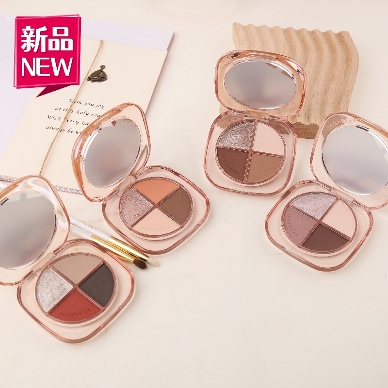 釉美新品橘朵湿粉四色眼影盘