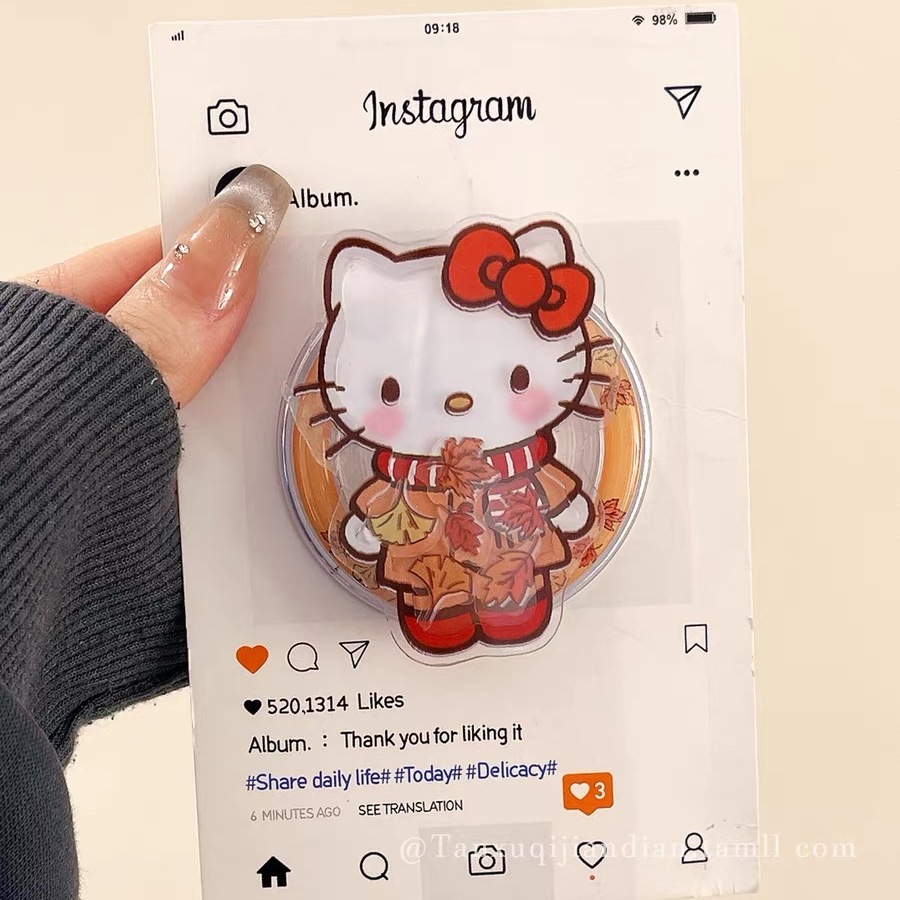 卡通圣诞摇摇乐适用Magsafe磁吸手机支架可伸缩折叠便捷强力吸附