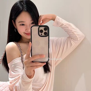 ins小众少女甜美粉色波点蝴蝶结适用iphone15promax16手机壳苹果1413防摔11/12promax软边xsxr全包87plus日韩