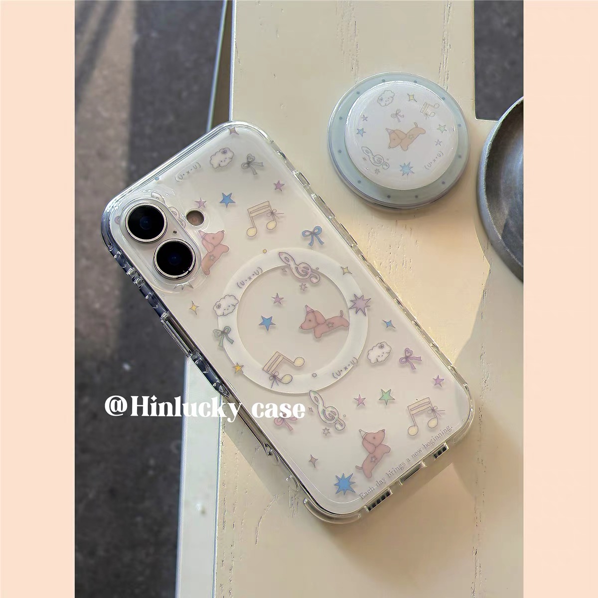 超可爱卡通腊肠狗磁吸支架适用iPhone15promax苹果16pro手机壳13防摔141211全包17promax新款xsxr少女78plus