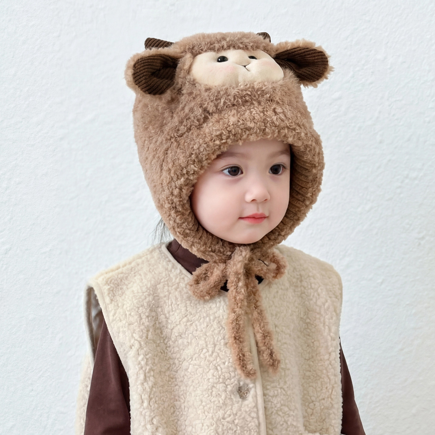 儿童帽子毛绒帽秋冬季宝宝针织保暖帽加厚男童女童护耳帽可爱防风,童装/婴儿装/亲子装,帽子,淘宝优惠券,粉丝福利购,淘宝优惠卷