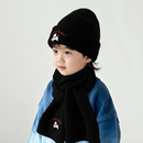 儿童毛线帽围巾两件套秋冬季 宝宝针织保暖帽子男童女童套头帽可爱