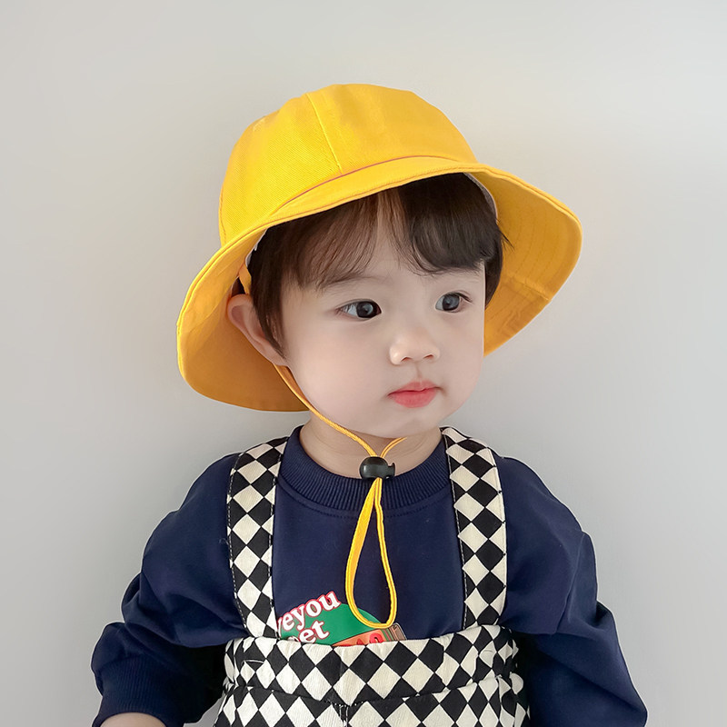 儿童夏季网顶遮阳帽小黄帽图片