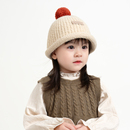 儿童帽子秋冬季 男童女童保暖帽渔夫帽毛绒帽水桶帽针织盆帽瓜皮帽