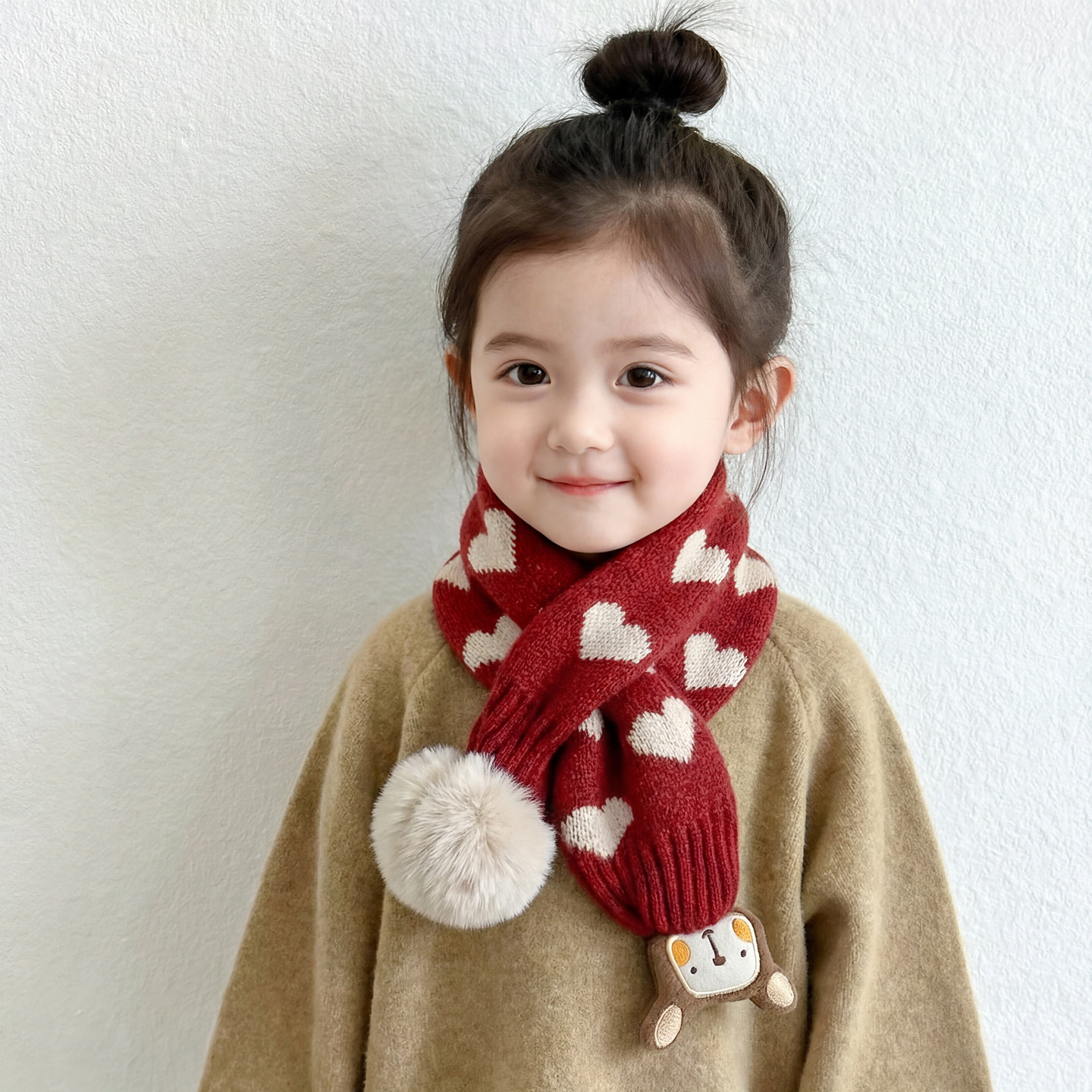 儿童围巾秋冬季宝宝针织毛线围脖男童女童圣诞新年保暖脖套护脖子,童装/婴儿装/亲子装,围巾,淘宝优惠券,粉丝福利购,淘宝优惠卷