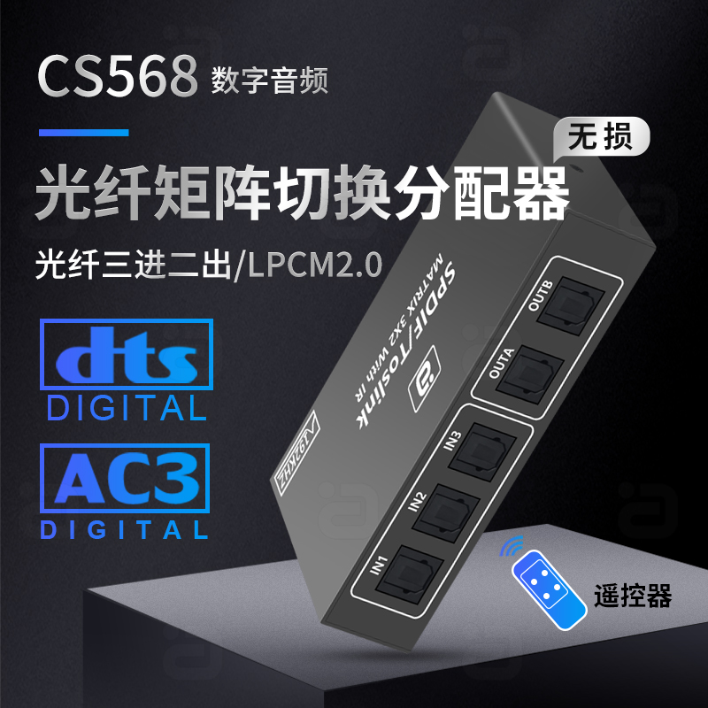 阿音光纤距阵切换分配器三进二出
