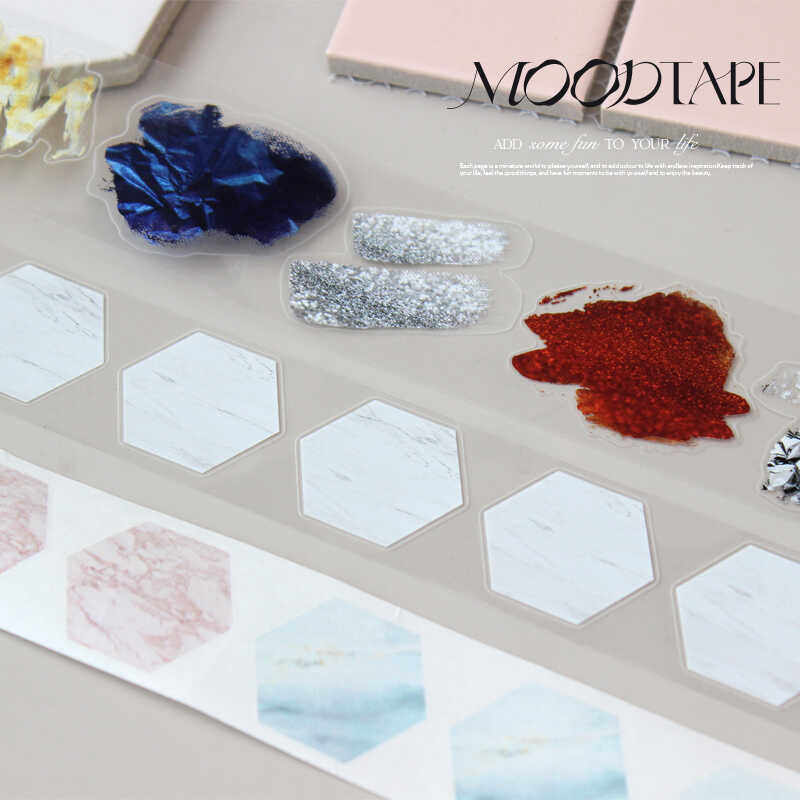 moodtape.大理石基础切模原创手帐胶带咕卡贴纸diy纸胶带分装文具