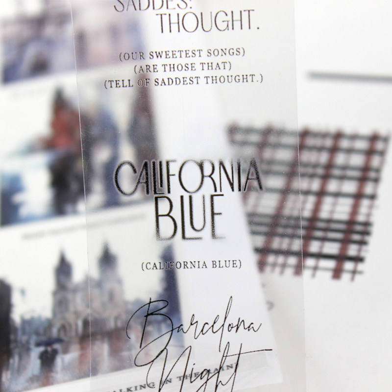 moodtape春来夏往基础文字原创手帐胶带咕卡贴纸和纸打底胶带分装