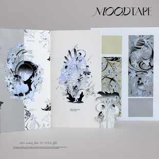 moodtape.百合迷恋lily原创人物花朵百合手帐胶带咕卡贴纸带分装