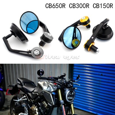 适用本田CB650R CB1100RS EX CB1000R 后视镜改装复古 车把反光镜