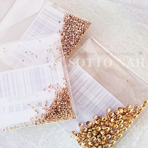 日式美甲迷你金豆豆磨砂金混色