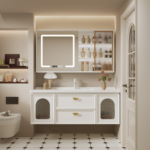 浴室柜组合陶瓷一体深盆陶瓷洗漱台洗手洗脸盆柜组合卫生间卫浴柜