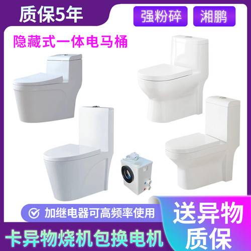 地下室一体电动提升上排粉碎马桶
