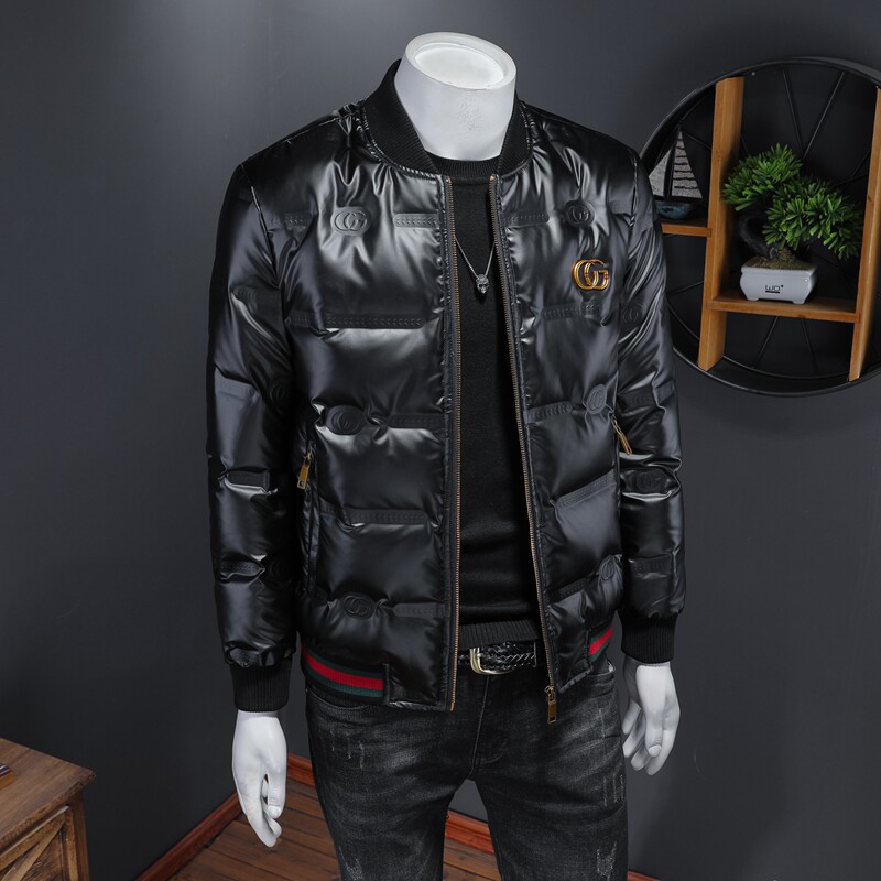 假模冬季男士新款90绒羽绒服丝棒球领G印花外套Y8881断码特P150,男装羽绒服,电商D230