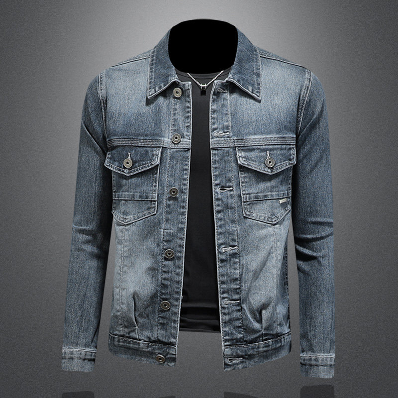 镂空2026春装新款男士休闲牛仔夹克衫水洗外套工装款N9607P138，男装夹克，电商D230