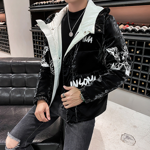 亮面微阔 2020冬季男士连帽新款80绒羽绒服潮流时尚外套 Y87P195图片