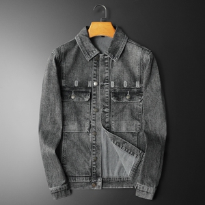 平铺 2026春装新款男士休闲牛仔夹克衫水洗外套工装款 N9638 P138，男装夹克，电商D230